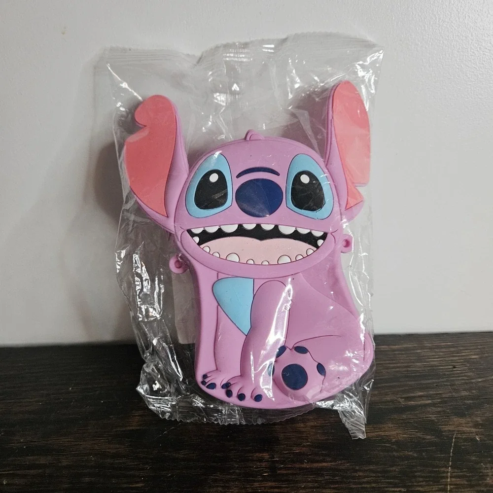 Angel Silicone  Crossbody Zipper Purse/Pouch‎ Disney Lilo & Stich Pink